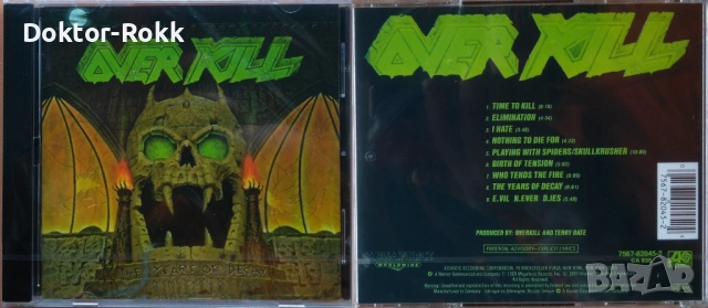 OVERKILL - CD - оригинални дискове, снимка 2 - CD дискове - 48350620