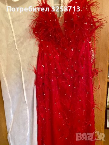 Официална червена рокля - чисто нова, снимка 3 - Рокли - 36762088