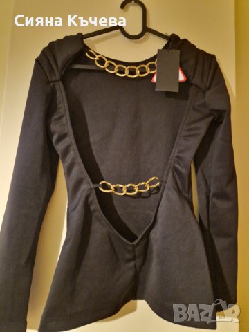 НОВО! Дамска блуза с ефект на гърба, снимка 3 - Блузи с дълъг ръкав и пуловери - 42910465