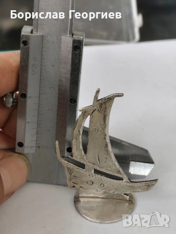 Малка сребърна статуетка кораб 0,900, снимка 6 - Колекции - 53944884