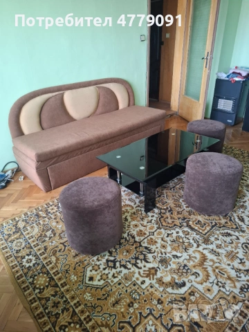 Продавам  секция,холна маса , диван и килим . , снимка 3 - Дивани и мека мебел - 53996703