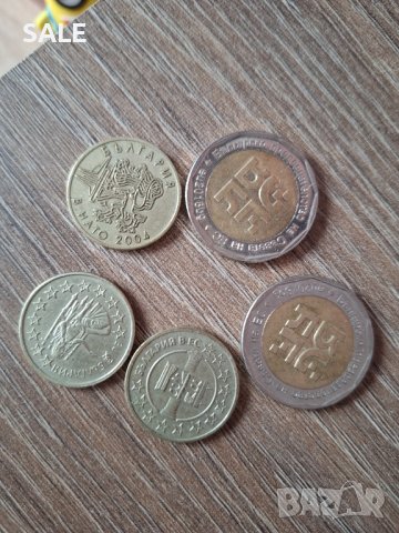 Монети по 2лв и 50ст от 2007,2005,2004,и 2018г