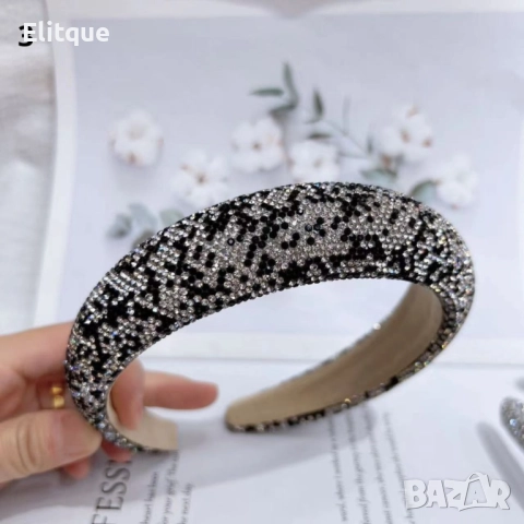 Стилнa диадема с бляскви камъни, ТОП МОДЕЛИ, снимка 3 - Други - 52889174