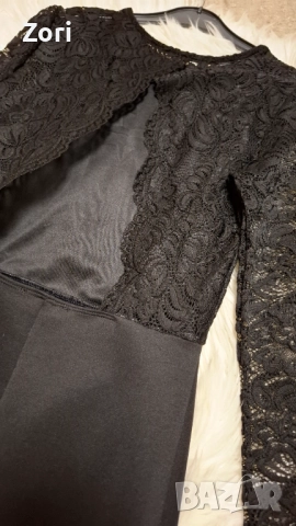 Черна рокля по тялото с отворен гръб, снимка 6 - Рокли - 52583847