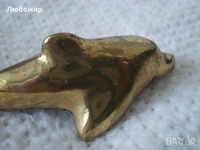 Стара бронзова фигура Делфин, снимка 5 - Антикварни и старинни предмети - 38623351