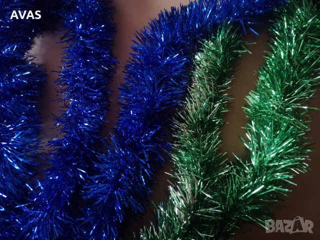 Нови гирлянди 4метра украса за елха зелени и сини, снимка 1 - Декорация за дома - 31190157