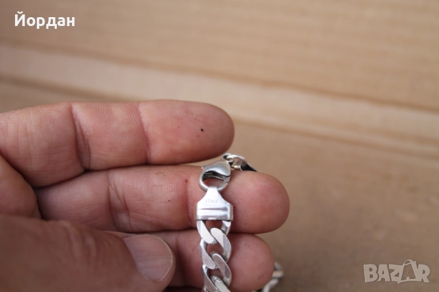 Мъжки сребърен ланец/синджир, снимка 8 - Колиета, медальони, синджири - 52496055