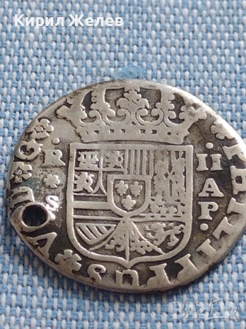 Сребърна монета 2 реала 1736г. Филип пети Севиля Испания 13647, снимка 11 - Нумизматика и бонистика - 42891010