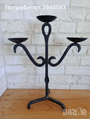 Стар свещник от ковано желязо колекция, снимка 12 - Декорация за дома - 50646667