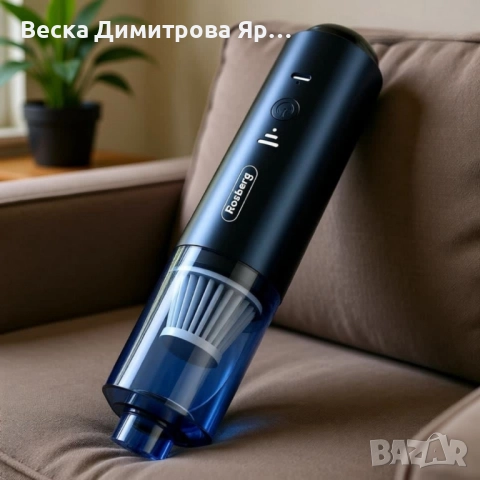 Портативна прахосмукачка 2 в 1 Rosberg, 65W 1800mAh, 0.1л., Акумулаторна, снимка 3 - Прахосмукачки - 52574090