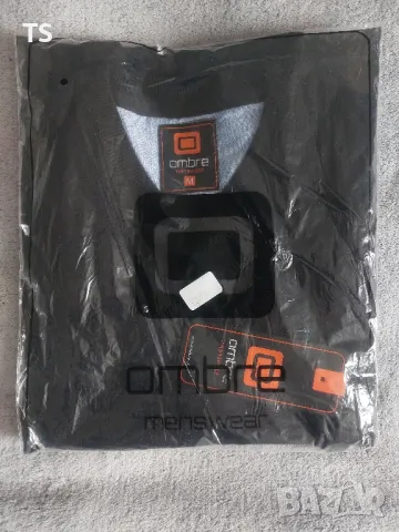 Мъжки черен пуловер М размер, снимка 8 - Пуловери - 48802609