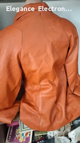 продавам дамско кожено яке кафяв цвят. , снимка 2 - Якета - 48063999