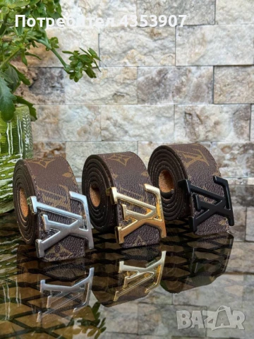 LOUIS VUITTON естествена кожа колан