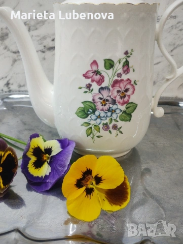 Кафенар от костен порцелан, снимка 6 - Сервизи - 54323469