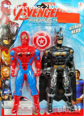 Детска играчка комплект"avengers"Спайдърмен и Батман, снимка 1 - Фигурки - 38883958