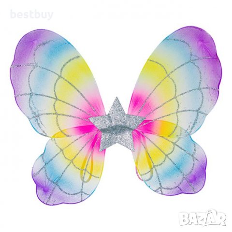 Детски криле на пеперуда , Дъга , 40см, снимка 1 - Други - 39190168