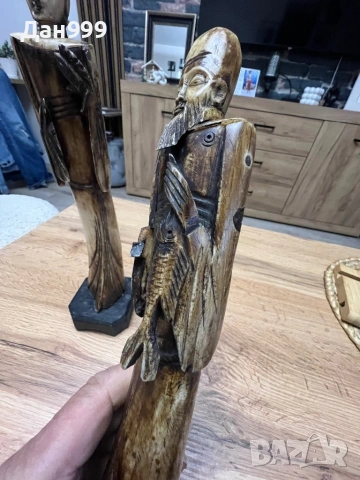 Две интересни , Японски или Китайски статуетки от кост, снимка 5 - Антикварни и старинни предмети - 54064570