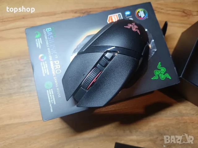 Безжична геймърска мишка Razer Basilisk V3 Pro: HyperScroll Tilt Wheel - 30K DPI оптичен сензор..., снимка 14 - Клавиатури и мишки - 50575446