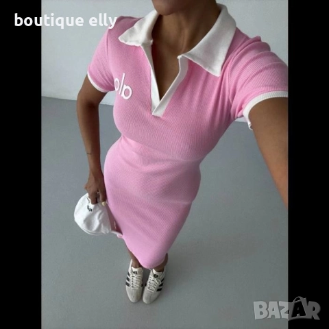 рипс рокля в черно и розово, снимка 7 - Рокли - 52135268