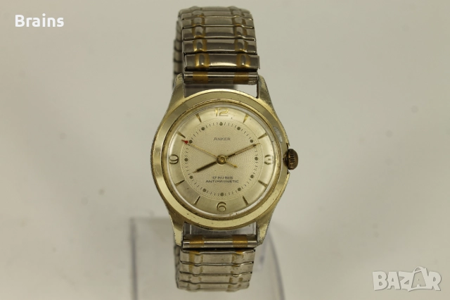 1950's ANKER Стар Немски Позлатен Часовник, снимка 2 - Антикварни и старинни предмети - 51758358