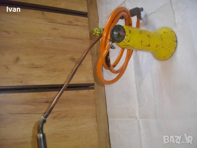 78см НЕМСКА ГАЗОВА ГОРЕЛКА С БУТИЛКА МАРКУЧ КЛАПАН ВЕНТИЛ ОТЛИЧНА ЗА ХИДРОИЗОЛАЦИИ ПОКРИВИ, снимка 8 - Други инструменти - 48112141