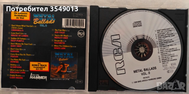 Неофициални cd / цд компакт дискове - нови - VA - Metal Ballads, снимка 16 - CD дискове - 54352308