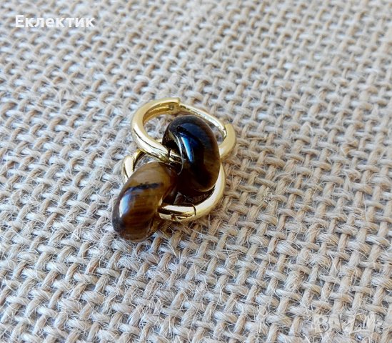 Обеци халки с полускъпоценни камъни, снимка 10 - Обеци - 38063617