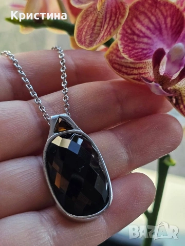 Марков сребърен комплект с Опушен кварц, снимка 12 - Колиета, медальони, синджири - 53906075