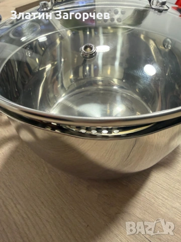 Комплект тенджери Swissgold Alana – 3 броя с капак, 5-слойно дъно, нови, снимка 5 - Съдове за готвене - 53258033