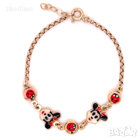 Златна детска гривна 2,59гр. 14,5см. 14кр. проба:585 модел:36873-3