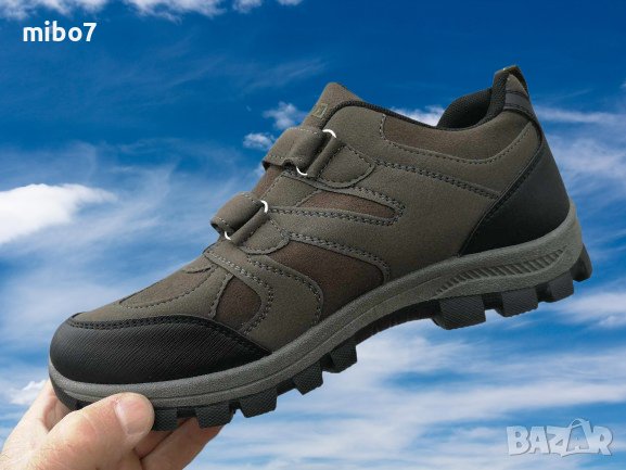 Мъжки маратонки с лепенки велкро в зелено- CAIDAI, снимка 3 - Маратонки - 44481265