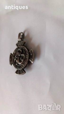 Стар сребърен медальон / амулет - Hanussen - проба 0.800, снимка 2 - Антикварни и старинни предмети - 53258012
