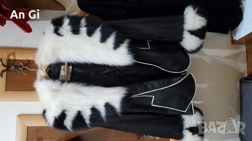 Яке от естествена кожа и богата лисица