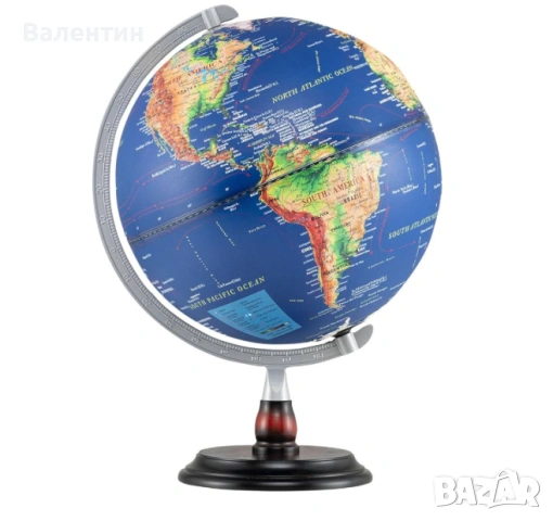 Светещ релефен глобус / настолна лампа 30 см.