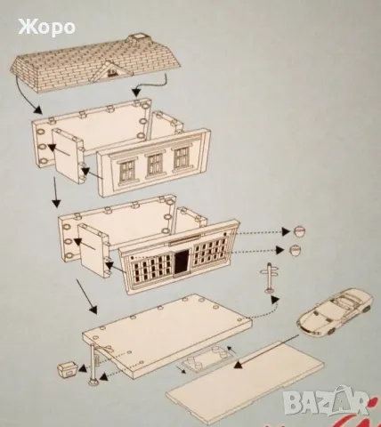 Европейска улица със сгради на модули и малки колички 0230653, снимка 17 - Образователни игри - 48418202