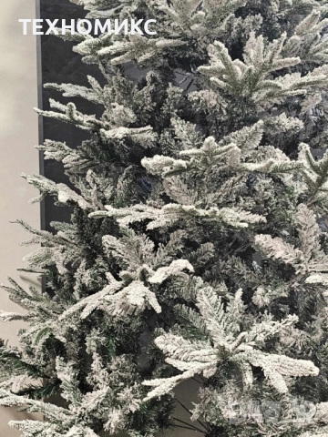 Заснежена изкуствена елха с метална стойка, снимка 11 - Декорация за дома - 52256798