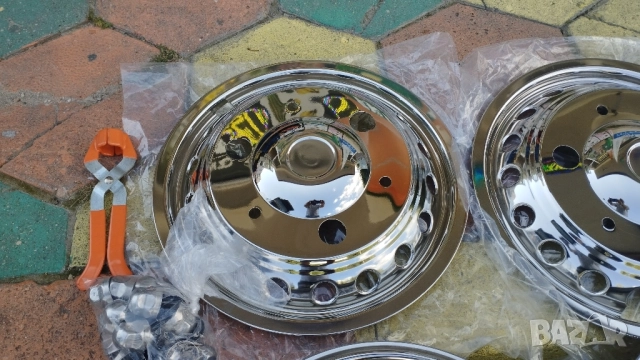 оригинални олекотени хромирани тасове за двойна гума sprinter crafter, снимка 2 - Части - 51456163