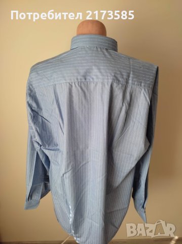 Продавам НОВА мъжка риза с дълъг ръкав райе, снимка 4 - Ризи - 42896146