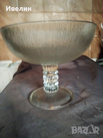 кристална купа,фруктиера арт деко, снимка 2 - Антикварни и старинни предмети - 29516344