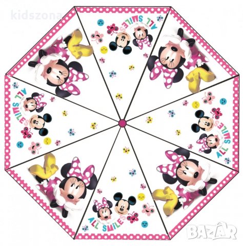 Детски чадър прозрачен 82 см. диаметър, снимка 2 - Чадъри - 30757439