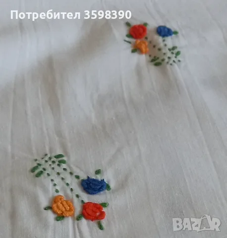 Много фина памучна покривка с ръчна бродерия 114×84 см., 10€, снимка 2 - Покривки за маси - 55795487