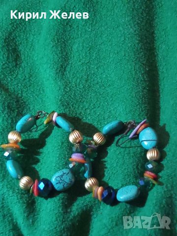 ХЕНД - МЕЙД ХИПАРСКИ ЛЕТНИ КРАСИВИ ФЕШЪН АРТ ОБЕЦИ с ФАСЕТИРАНИ ЦВЕТНИ КРИСТАЛИ 4305, снимка 3 - Обеци - 36509578