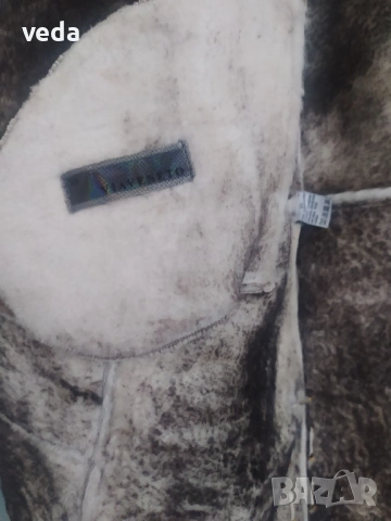 Италианско дизайнерско кожено палто фирма VIA VENETO - размер S, снимка 7 - Палта, манта - 53161411