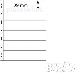 Lindner Uniplate листа за пощенски марки с 6 реда черни, снимка 2 - Филателия - 35351299
