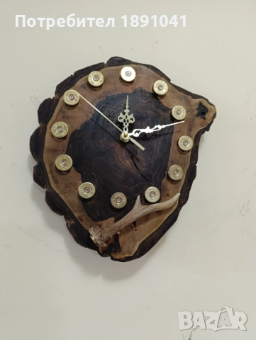 Подарък за ловец. Часовник от дърво. Стенен часовник.