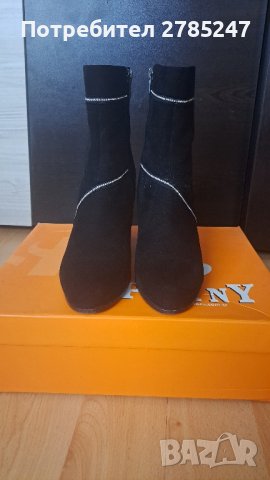 Дамски боти естествен велур , снимка 4 - Дамски боти - 42610776