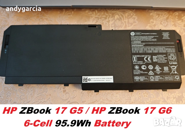 HP ZBook 17 G5 , HP ZBook 17 G6 Lower Bottom Case Base Cover Door долен корпус , снимка 6 - Други - 54028003