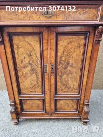 Шкаф в стил Бидермайер с интарзия, снимка 5 - Шкафове - 50675496