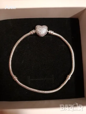 Посребрена гривна със сърце + ПОДАРЪК🎁, снимка 3 - Гривни - 49472595