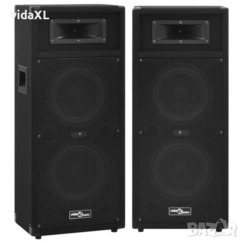 vidaXL Професионални пасивни Hifi говорители за сцена 2 бр 1000W черни